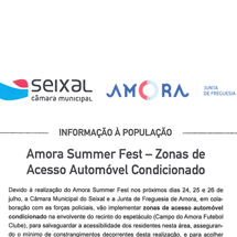 Informação à População sobre o Amora Summer Fest